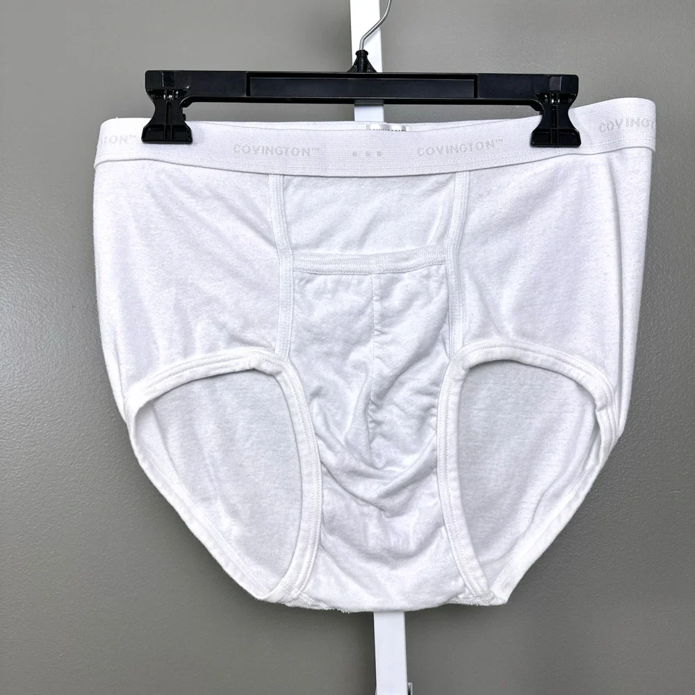 Vintage Covington Briefs Large 36-38 Pouch Pocket White Cotton Sears Underwear